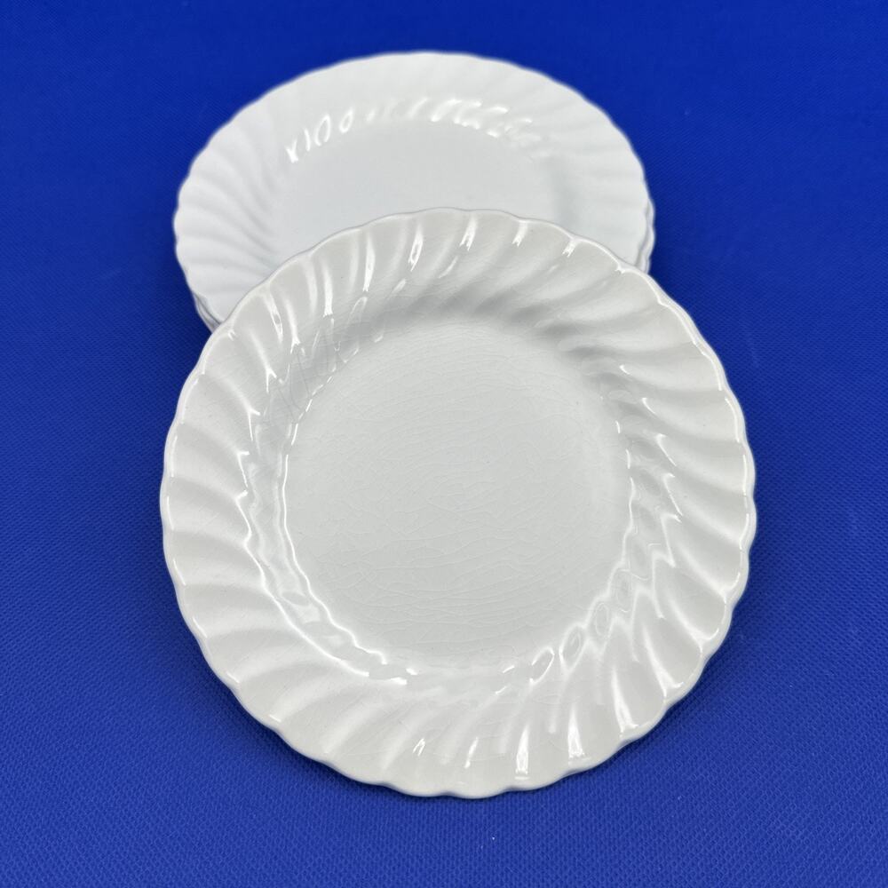 6 Vintage Johnson Brothers‎ Regency White Ironstone Bread & Butter Plates 6.25”